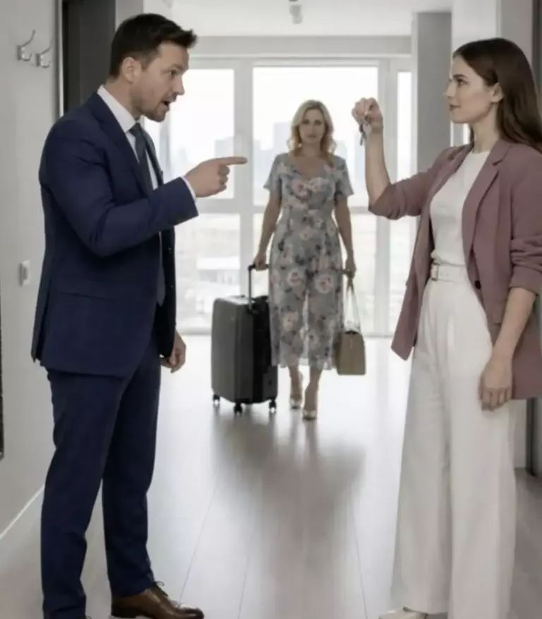 „Moja mama będzie z nami mieszkać przez sześć miesięcy, a ty będziesz gotować jej osobno!” — rozkazał jej mąż. Kiedy wrócili do domu, zastali zamknięte drzwi, a walizki ustawione przy windzie. Rozwód!